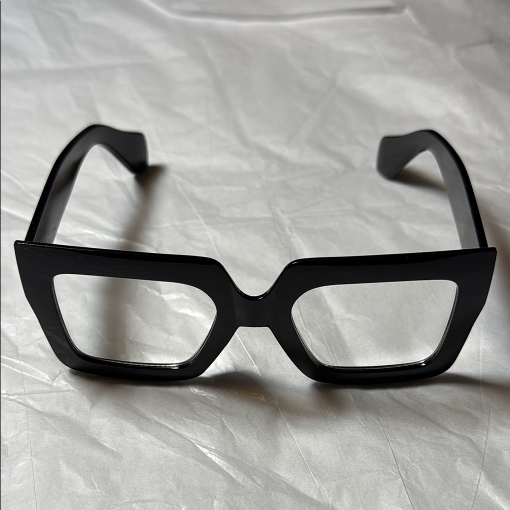 NWOT-Black Square Frame Glasses - Picture 6 of 10